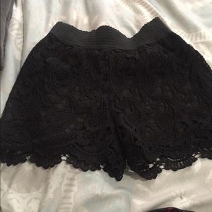 Black lacy shorts